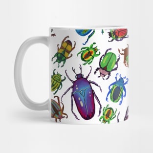 All Beetles Big and Small in Gouache Mug